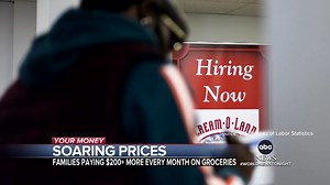 SOARING PRICES: American families are now paying $200 more monthly on groceries than last year as food prices soar and inflation hits a 40-year high. Alex Perez has more as unemployment in the U.S. drops to a new low in the pandemic. https://abcn.ws/38nr4pV | ABC World News Tonight with David Muir