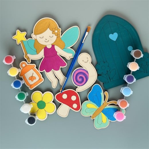 Fairy Garden and Spring Flowers Painting Kit - Etsy