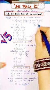 Prove that √5 is irrational. #shorts #class10th #studywithjyoti