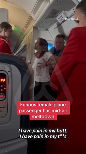 Furious female plane passenger has mid-air meltdown #plane | plane