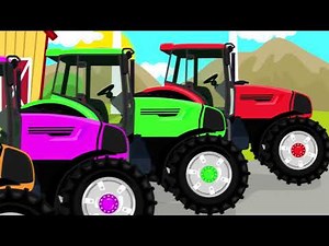 Colorful Tractors for Kids and Farm Simulation - Test New Vehicles On The Farm