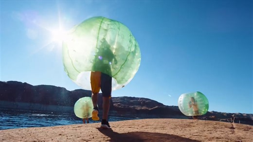 Zorb ball battles on the island