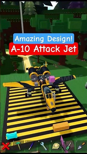 Roblox Build a Boat for Treasure A-10 Warthog Attack Jet Amazing Design! #babft #roblox