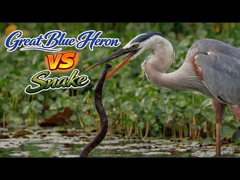 Great Blue Heron VS Snake