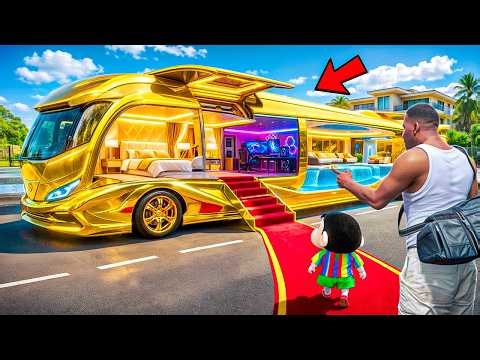 Franklin and Shinchan Buy an Ultra Luxury Bus! | GTA 5 Bangla Gameplay