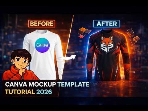 Canva Mockup Tutorial 2026 (T-Shirt, Polo, Long Sleeve, Shorts,Jersey & More)