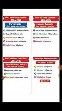 Class 12 Accounts 🔥 24 Feb Exam | Most Expected & Sure Shot Questions 💯 | Last Minute Revision