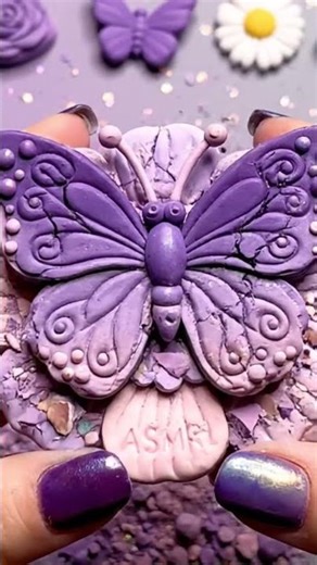 ASMR Clay Butterfly Crushing 🦋 Pure Satisfaction #jabónasmr