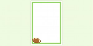 Rugby Ball Page Border