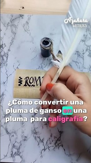 🦃 CÓMO HACER una PLUMA para CALIGRAFÍA con una PLUMA DE GANSO