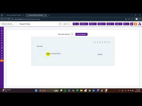 How To Set Up Cheque Printing In hisabkitab | Accounting Software