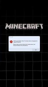 Minecraft GLFW error 65542