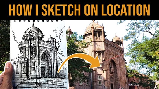 Live Sketching Architecture — Timelapse and Process
