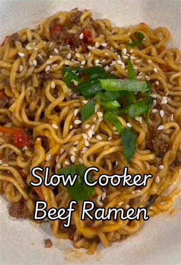 Slow Cooker Beef Ramen Recipe! #recipe #beef #ramen #foodie