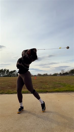 Elisia✨ on Instagram: "🍂🤎 Indeed, God is my salvation; I will trust him and not be afraid, for the Lord, the Lord himself, is my strength and my song. He has become my salvation. ~Isaiah 12:2 #forHisglory #hammerthrow #trackandfield #fall #isaiah"