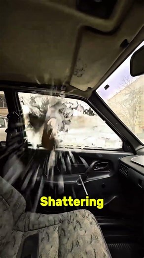 The boy broke the car window! 🥶