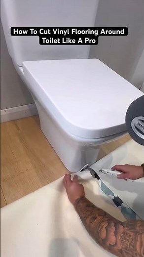 How To Cut Vinyl Flooring Around Toilet!