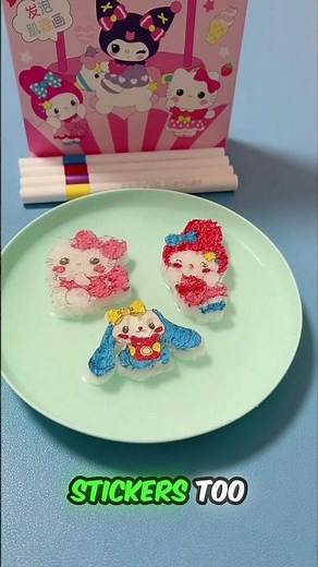 💦✨ Magic Water-Growing Stickers Surprise! 😱🎨 Cute DIY Kuromi & Hello Kitty Fun 🌈🩷