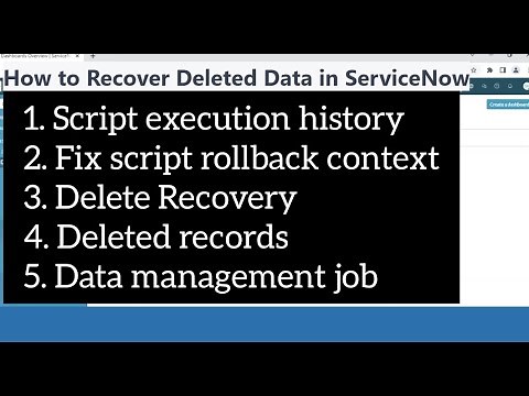 How to Recover Deleted Data in ServiceNow: Multiple Ways Explained #servicenow #servicenowdeveloper