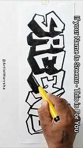 SREENU Name Design ✍️🔥 | Creative Calligraphy & Handwriting Art | Artist Harrsha #shorts