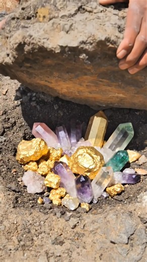 OMG 😱 Mysterious Buried Treasure Found! Gold Nugget & Red Ruby Crystal Towers 💎 | Diamond Hunter