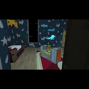 Scary baby in Pink house 3D