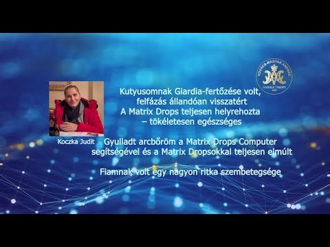 Kutyusomnak Giardia-fertőzése volt - A Matrix Drops teljesen helyrehozta – tökéletesen egészséges