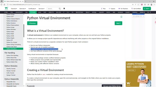 74 虚拟环境 W3Schools Virtual Environment