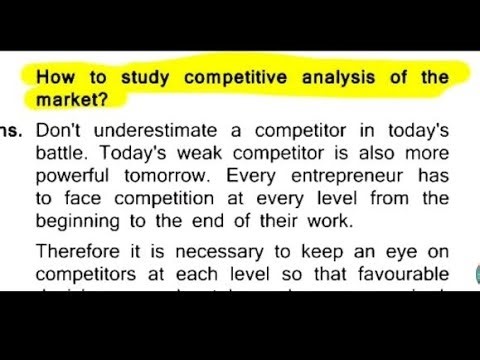 How to study competitive analysis of the market?