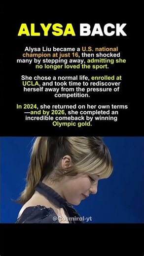 She Gave it up at 16… THEN MADE HISTORY ~ Alysaa Liu