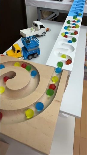 マーブルランレース HABAスロープ #マーブルラン #marblerun #ビー玉転がし #marble #小さな大工さん #haba #asmr #marblesrace #ししおどし