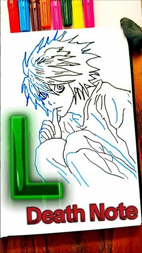 how to draw L from death note #drawing #sketchful #howtodraw #animeeart #feed #anime #ldeathnote #L