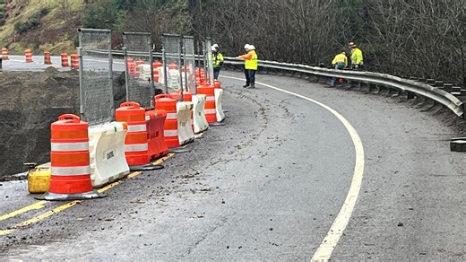 Washed-out portion of Highway 6 closed to one lane in Tillamook County, ODOT says