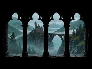 Medieval Castle Rain Window (Wall Projector) – No Music, Rain Sounds for Sleep or Read