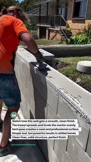 Perfect Wall Finishing with Masonry Trowel! #construction #masonry #tools