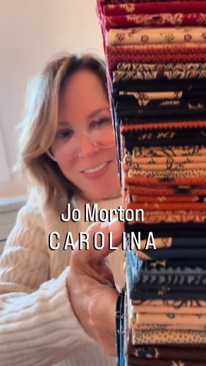 1.3K views · 472 reactions | Calling all Jo Morton fans: Carolina is available at your favorite quilt shop now! Shirting-style prints in deep reds, dusty blues, beautiful browns, and rich blacks —plus a splash of cheddar make an appearance in this 19th century-inspired collection. #AndoverFabrics #AlwaysAndover #jomorton #shirtingfabric #shirtings #reproductionfabrics #traditionalfabric | Andover Fabrics | Facebook