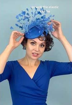 How to position and wear a fascinator or hat on an elastic #millinery #hat #motherofthebride