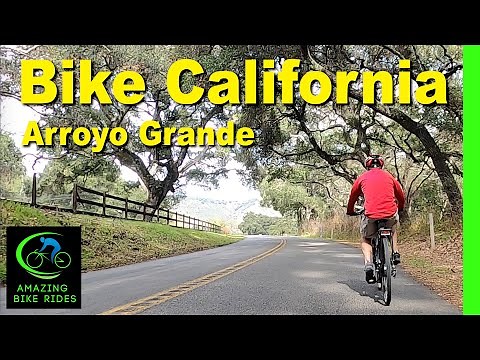 60 Minute Virtual Bike Ride | Arroyo Grande California | Cycling Workout | Travel Video