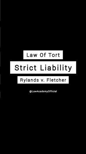 Strict Liability Explained in 30 Seconds | Rylands v. Fletcher |#shorts#law#lawshorts#llb#lawoftorts