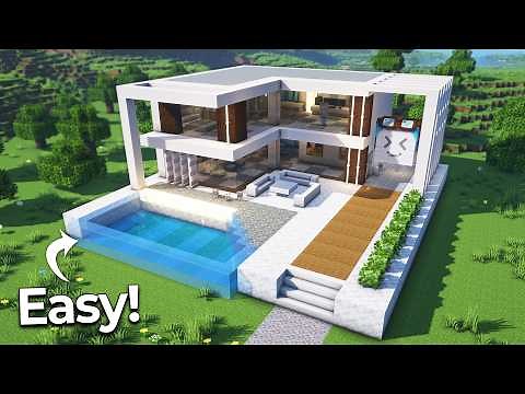 ⛏️ Minecraft Tutorial :: Build an Ultimate Modern House 🏠 [마인크래프트 최고급 모던하우스 만들기 건축강좌]