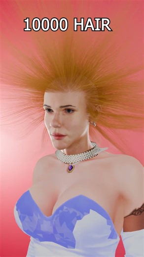 Scarlett Johansson hair treatment 💀#3danimation #animation #satisfyingvideo