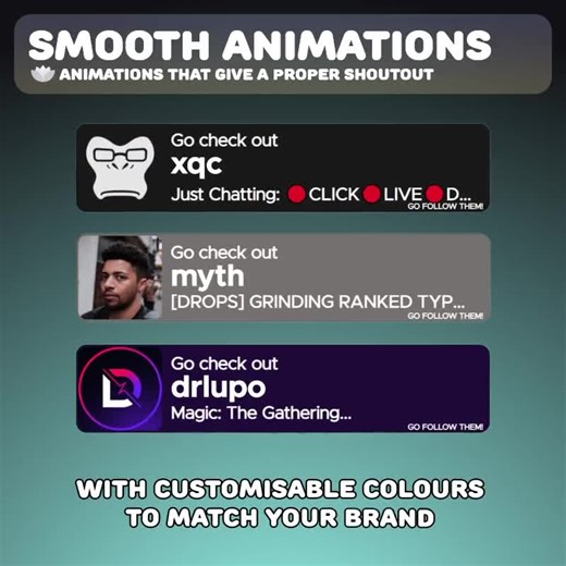 Twitch Shoutout Widget: Streamelements, Smooth Animations - Etsy
