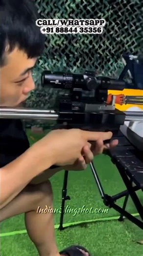 High Precision Slingshot Rifle Setup | Scope Alignment & Smooth Control 🎯🔥