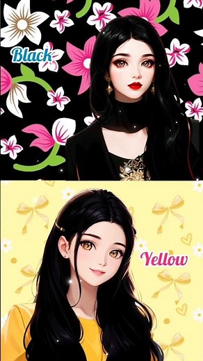 Yellow 💛 vs Black 🖤 Challenge |dress👗|nails #yellow #black #earrings