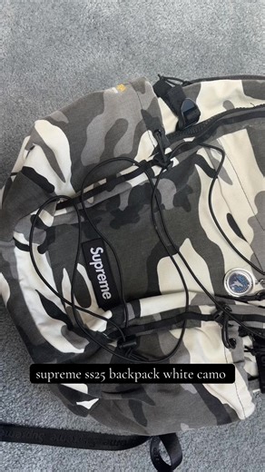 supreme ss25 white camo backpack #supreme #camo