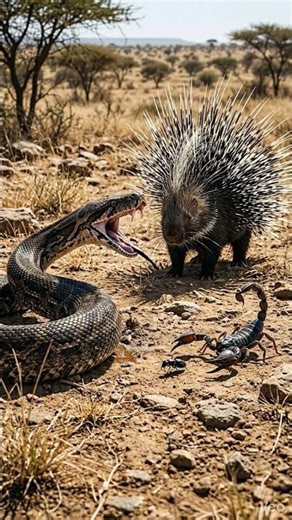Python vs Porcupine & Scorpion Showdown🔥 | Ultimate Wildlife Battle in 4K