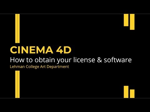 Cinema 4D: How to obtain your license and software