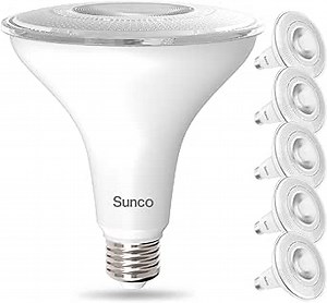 Sunco 6 Pack Outdoor Flood Light Bulb LED PAR38, Exterior Spotlight Bulbs, Weatherproof, 1050 LM, 13W (100W Equivalent), 3000K Warm White, Wet Rated, Dimmable, E26 Base UL.