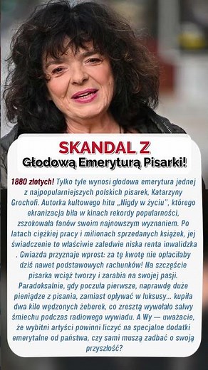 Katarzyna Grochola nie ma na rachunki? 1880 zł za hity!