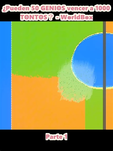 50 GENIOS vs 1000 TONTOS en WorldBox